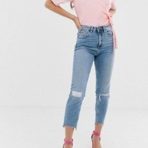 New ASOS Petite Farleigh High Waisted Mom Jeans 30P 30 Petite